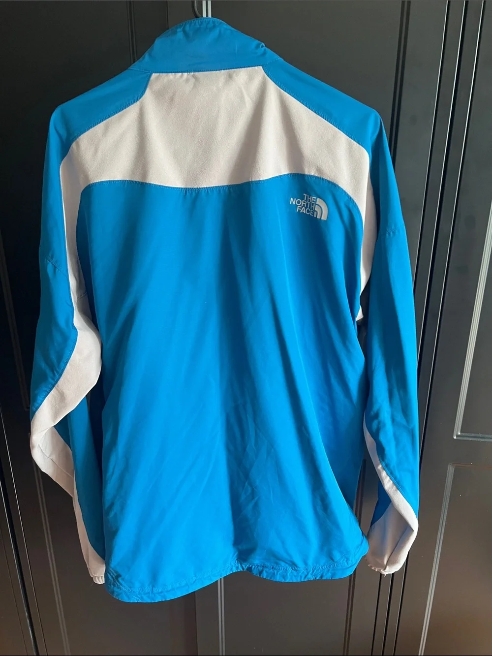 The North Face Flight Series Blue and White Zip-Front Athletic Jacket